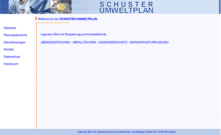 Alte Website Schuster Umweltplan