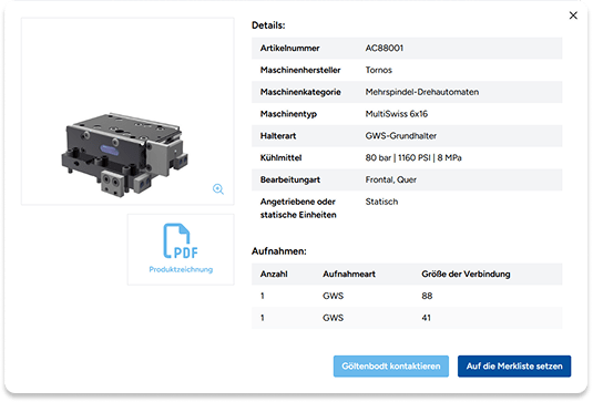 GWS Göltenbodt Produktfinder Detailansicht