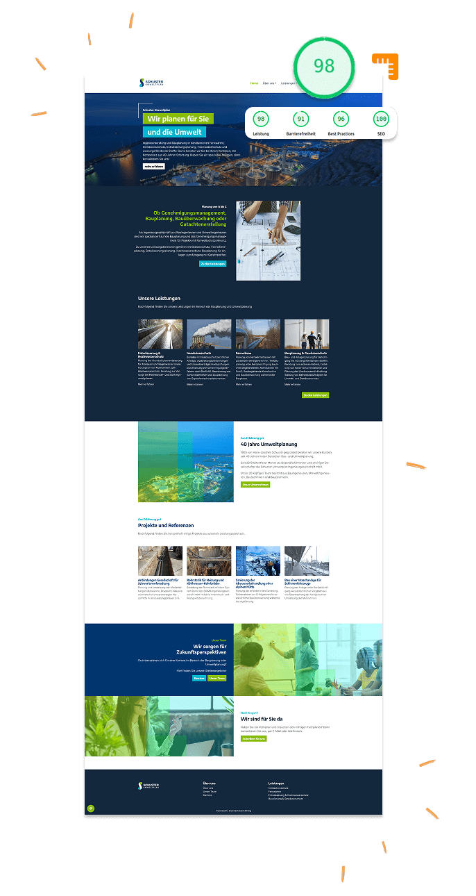 Schuster Umweltplan WordPress Relaunch Home