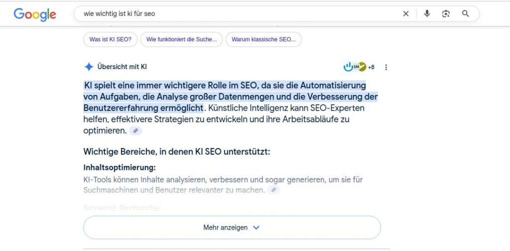 Google Suche KI Antwort Gemini