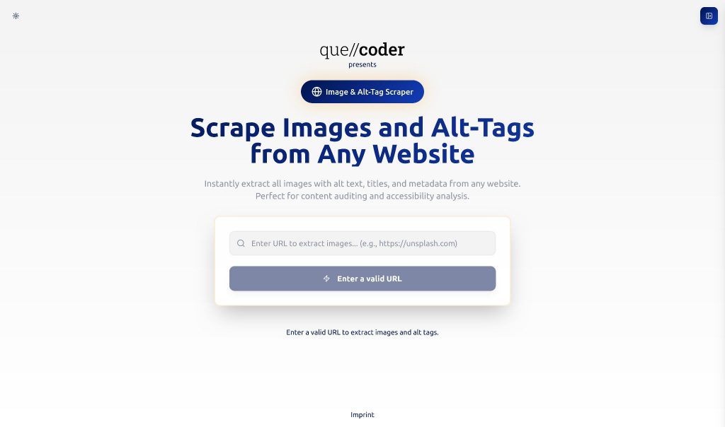 Image Scraper Beispiel für lovable.dev