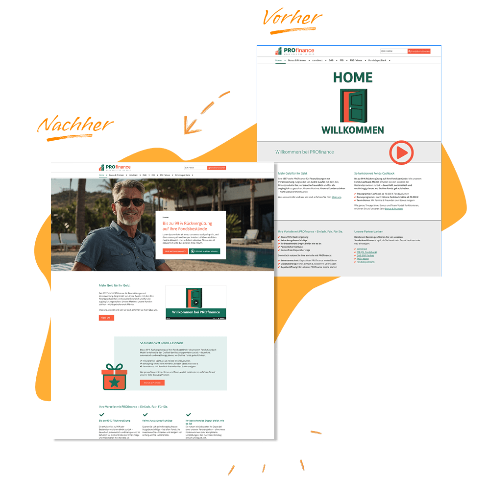 Beispiel - Design Update für PROfinance