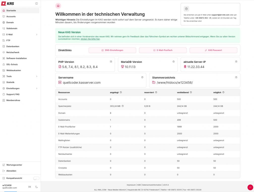 Das neue All-Inkl Web- Design