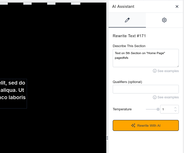 Breakdance AI hilft dabei Texte zu verfassen mit dem WordPress Pagebuilder