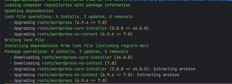 WordPress 7.0 mit Bedrock installieren