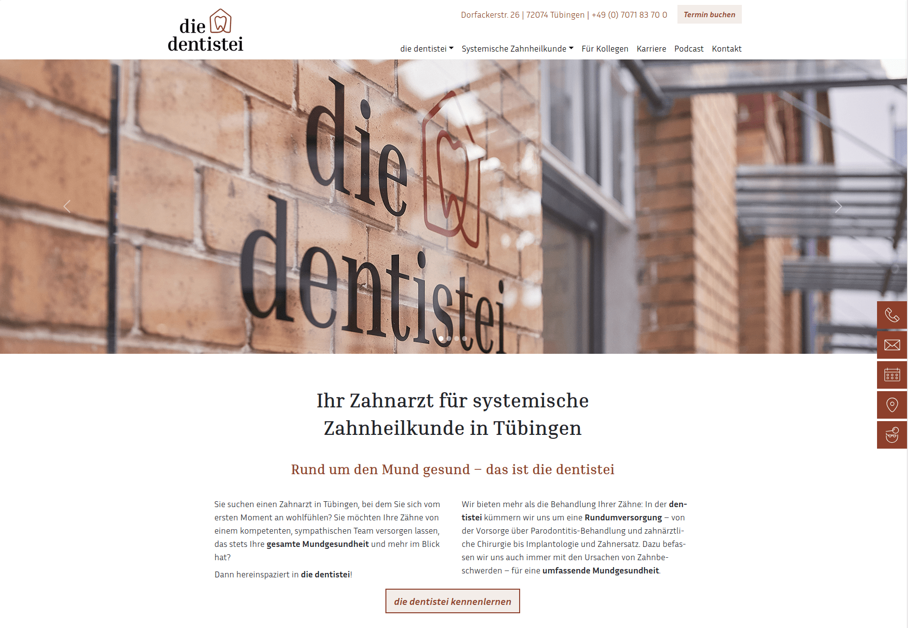 Bildschirmfoto aus einem Web-Projekt der Webagentur quellcoder