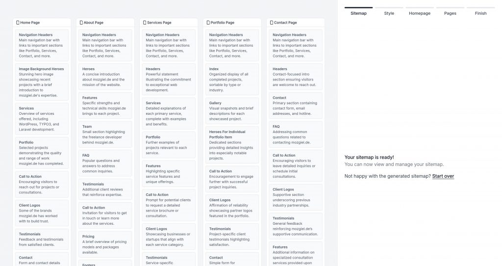 Breakdance-Quickstart-Sitemap