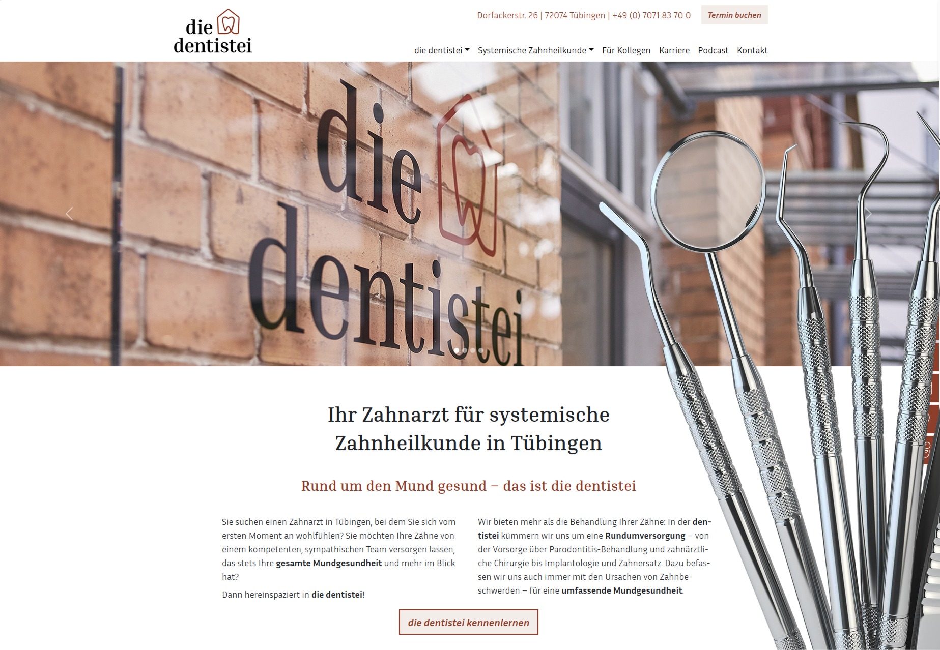die dentistei Zahnarzt Website Cover