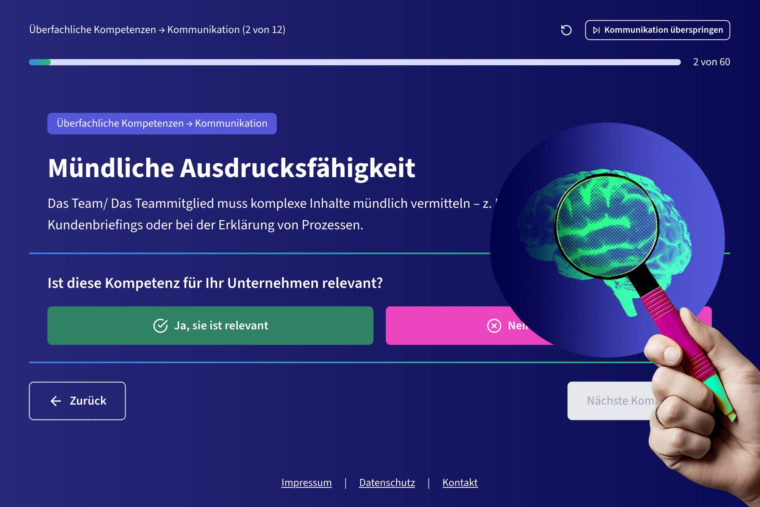 Nutzung des IBE-Quickchecks auf dem Smartphone
