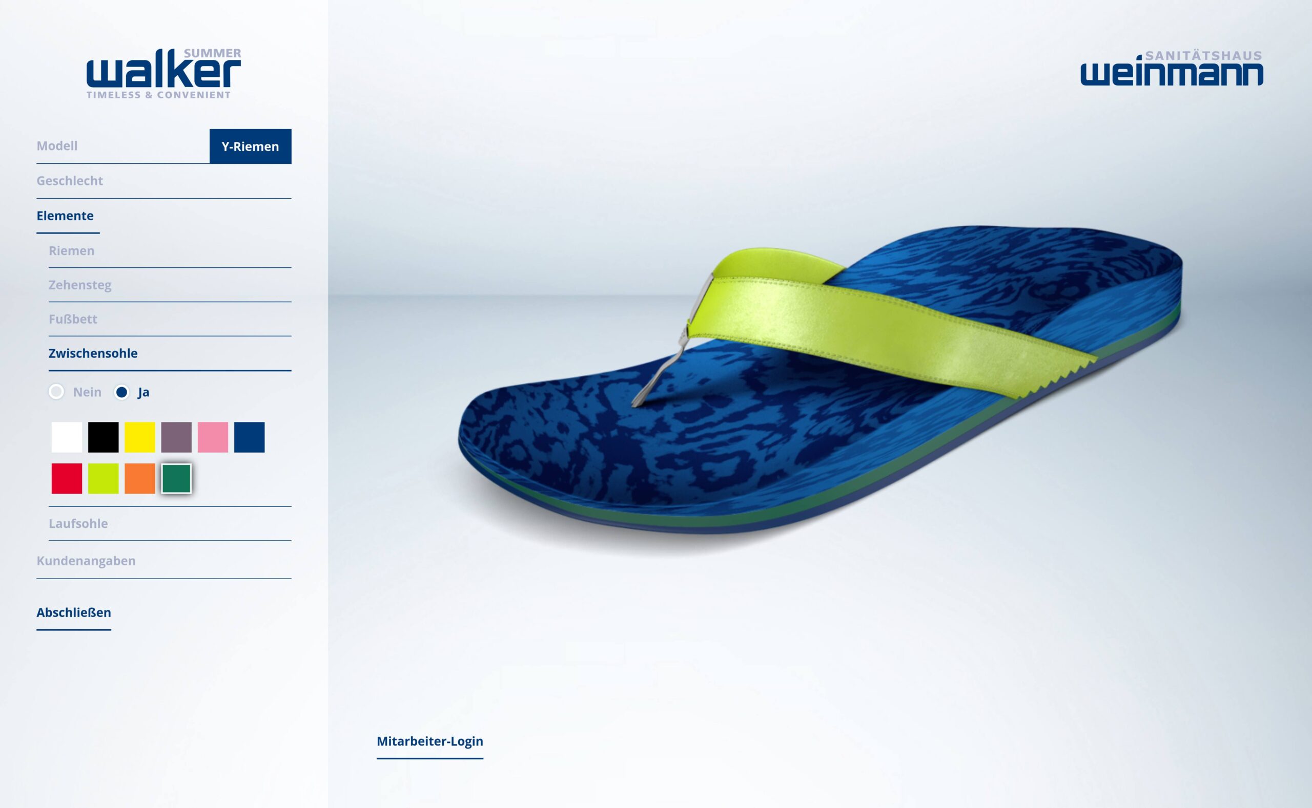 Summerwalker Schuhkonfigurator in Laravel